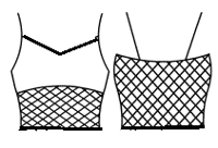 'V' Camisole with mesh